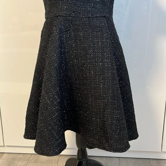 Flared Boucle and Sheer Dress NWOT, Size M - Picture 9 of 13